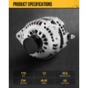 KAC Alternator Compatible With 2002-2006 Altima 2.5L, 2002-2006 Sentra 2.5L(110