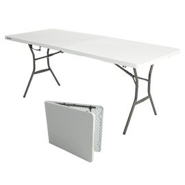 6' White Folding Table