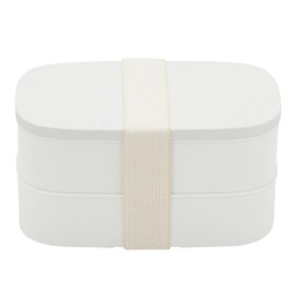 Miyoshi Seisakusho Valley 0601-0050 2-Tier Lunch Box, White