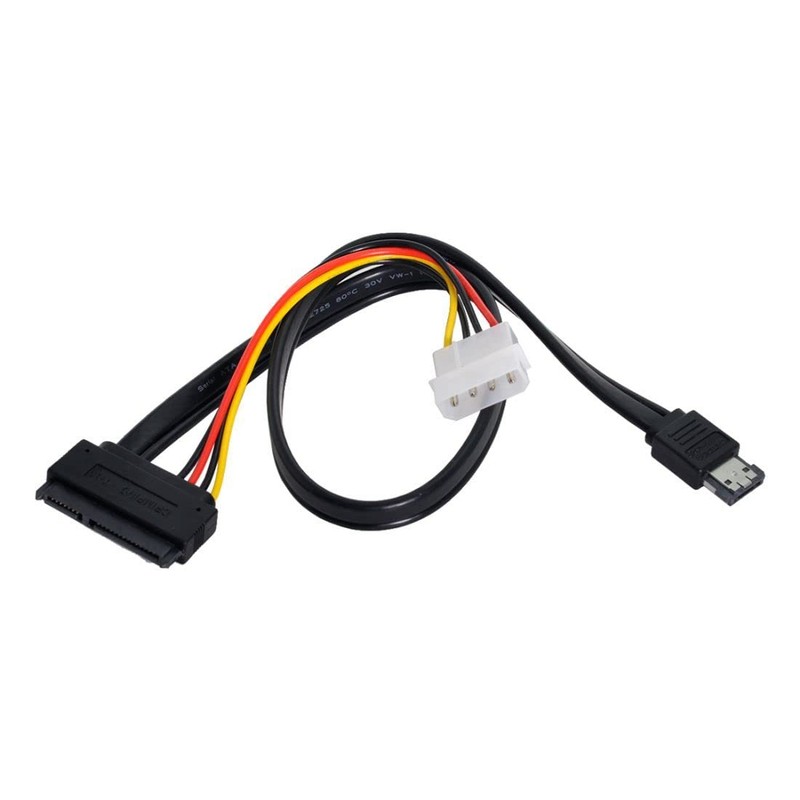 CY 50cm eSATAp Power ESATA Combo to SATA 22pin &