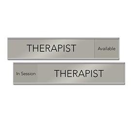 Therapist Slider Sign, 10" x 2" "Available/In Session" - Made in the USA!
