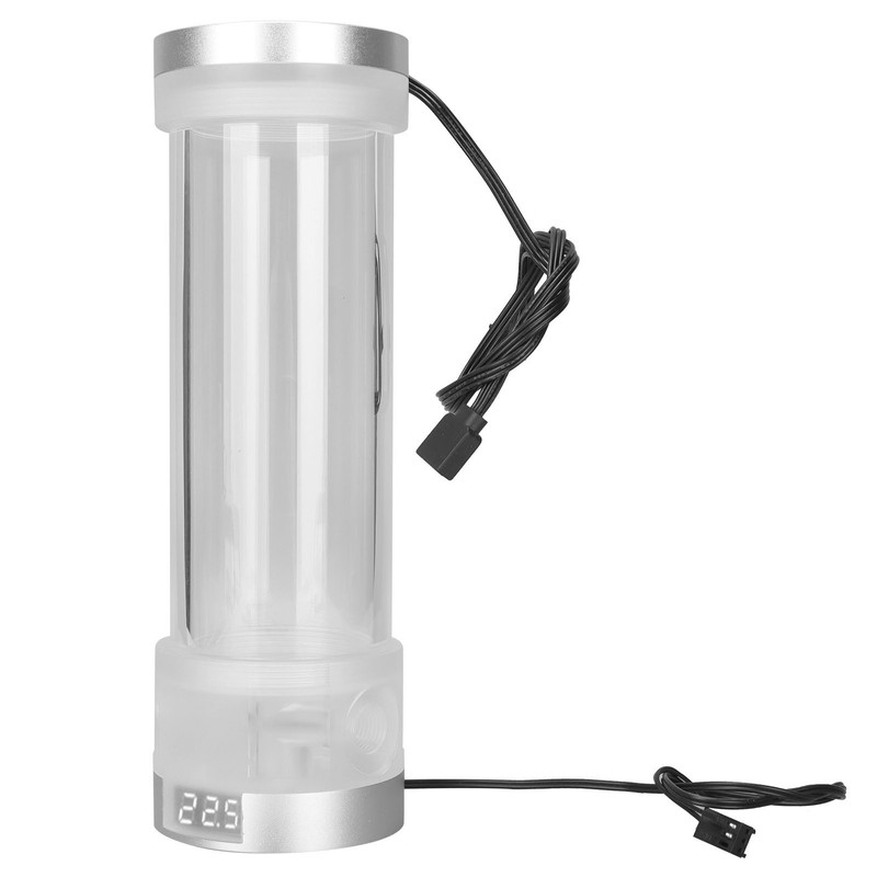 Water Cooling Tank Transparency 210mm Cylinder Temperature Display Reservoir Water