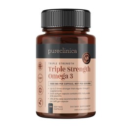 Pureclinica Triple Strength Omega-3 1000 mg x 180 Soft Capsules - 6 Month Supply