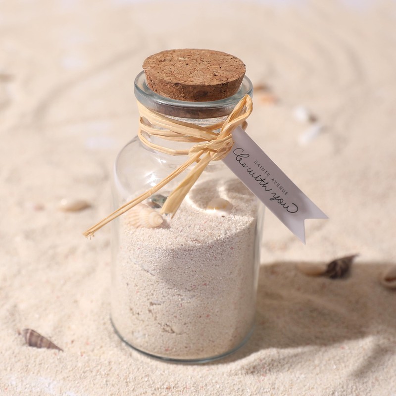 Magic Season Decorative Glass Bottles with Cork Stoppers (5 fl