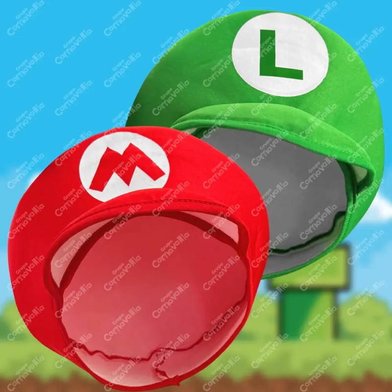 Par de Gorras Mario Bross Y Luigi Gorro Disfraz Fiesta
