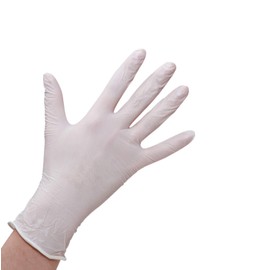 Disposable Gloves in Sizes S - XL | Pack of 100 | White Nitrile Single-Use Gloves in Practical Dispenser Box | Ideal for Hygienic Areas such as the Food Industry, Cosmetics. etc. | Latex-free, white