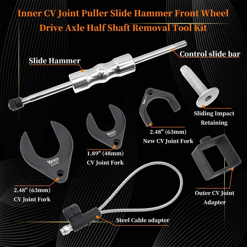 Yuesstloo Inner CV Axle Puller Removal Tool with Heavy Duty