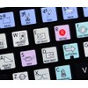 4Keyboard Steinberg CUBASE/NUENDO Galaxy Series Keyboard Stickers Shortcuts 12X12 Size