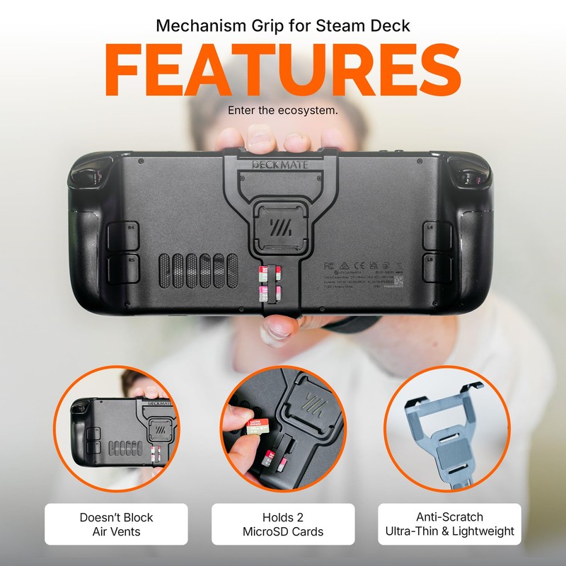 Mechanism Console Grip for Steam Deck OLED & LCD Consoles