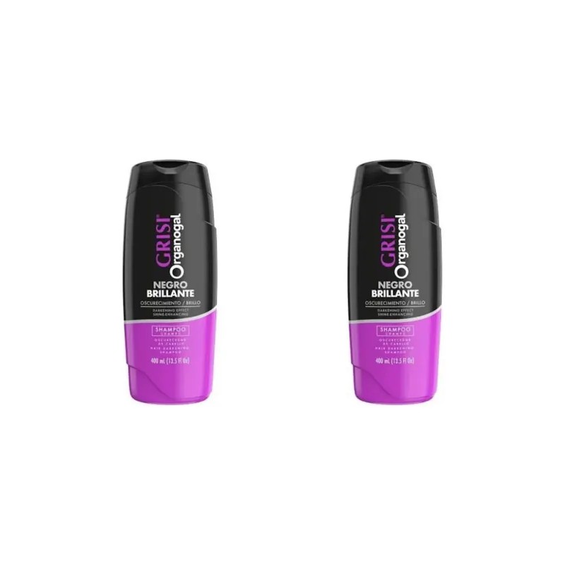 2 Shampoo Grisi Organogal Brillante De Cabello 400 Ml