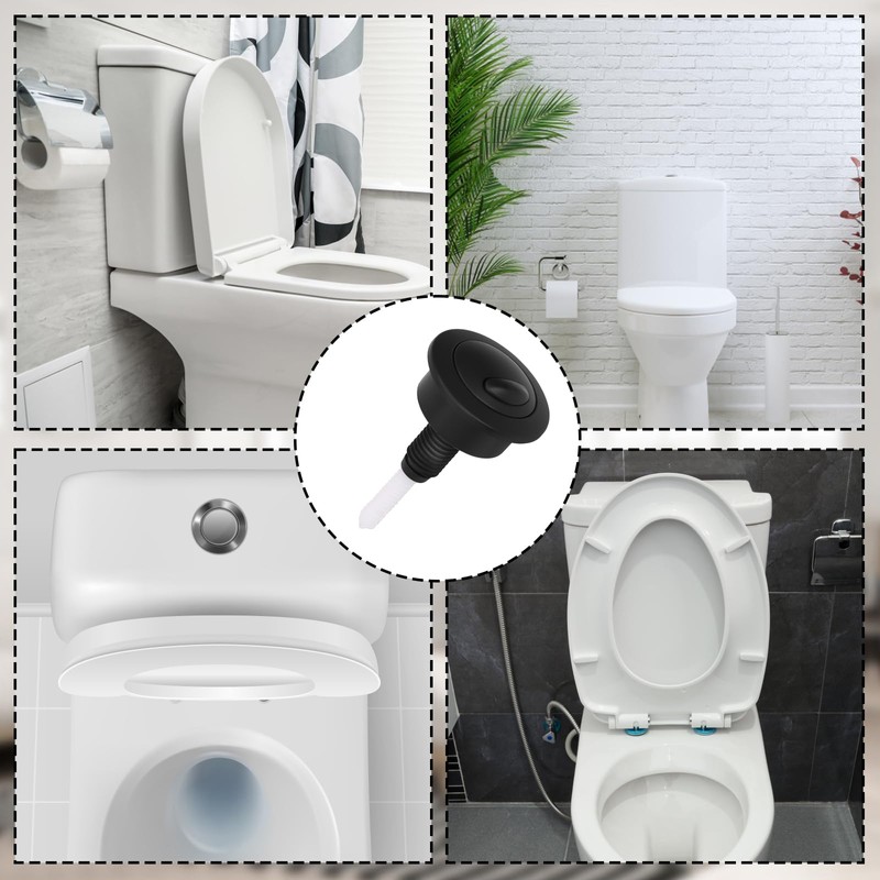 Black Toilet Flush Button, Dual Flush Toilet Push Button, Adjustable