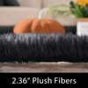Latepis Black Fluffy Rug Small Fur Rug 3x4 Area Rug