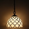 Small Tiffany Pendant Light Stained Glass Plug in Hanging Lamp