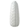 Mikasa White Embossed Dot Textured Ceramic Vase, 6.1x6.1x15.35 Inch