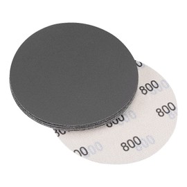 sourcing map 5 Inch Sanding Disc 800 Grit Hook and Loop Wet Dry Usable Silicon Carbide C-Weight Backing Sandpaper for Orbital Sander 10Pcs