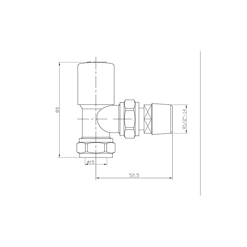 iBathUK Eco Thermostatic Radiator Valve,Round Angled Radiator Valve Pair, Central