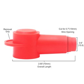 Recoil STC20-6 6 Pack Silicone Terminal Covers for Alternator Battery Stud and Power Junction Blocks, Fits 2/0AWG to 3/0AWG Wire, 3 Red and 3 Black Pairs