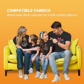 TransOurDream Laser No-Cut Dark Heat Transfer Paper for T Shirts (A+B, 8.5x11", 10 Sets) Self-Weeding Iron on Transfer Paper for Laser Printer with White Toner