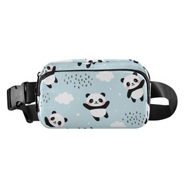 Fanny Pack for Men Women Cute Panda Star Blue Waist Pack for Walking Running Cycling Hiking Travel Workout with Adjustable Strap B15 L Pack Bag, B15, L, Pannier bag