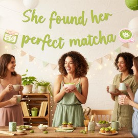 She Found Her Perfect Matcha Banner Matcha Lover Party Decorations Green Matcha Bach Weekend Banner Cute Matcha Tea Banners for Green Tea Bridal Shower Bachelorette Party Supplies