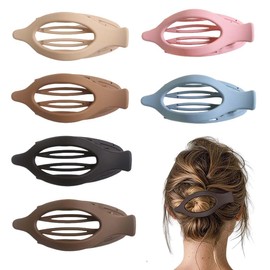 BQRKOTM 6 Stück Flache Haarklammer Haarspangen Damen Flach Haarkrallen Damen Haarklammern Groß Haarspange Für Dünnes Dickes Haar, Flat Hair Claw Clip For Lay Down And Drive