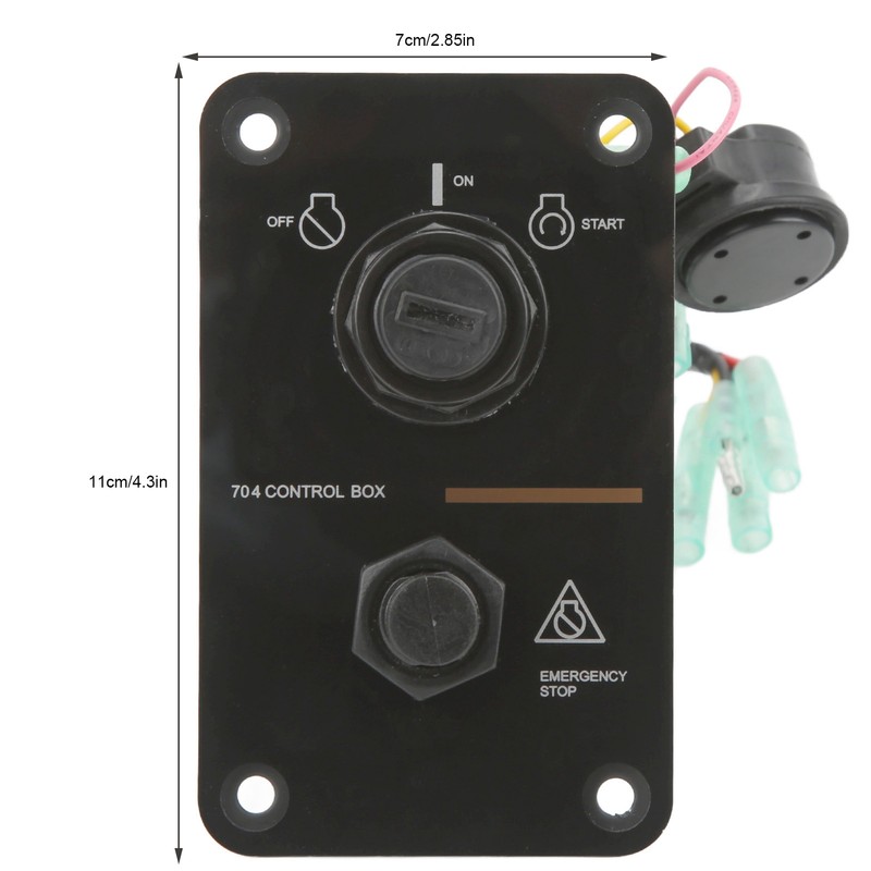 Outboard Engine Ignition Key Switch Panel Assembly 704‑82570‑08‑00 Replacement for