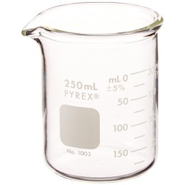 Pyrex 1003-250CN Heavy Duty Griffin 1003 250mL Beaker Double Scale Grad, Glass