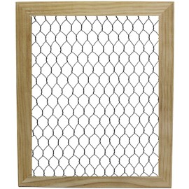 Creative Hobbies Unfinished Wood Chicken Wire Frame - Ready to Decorate, Add Photos, Collages, Jewelry and More - Measures 9.5" x 11.5" Inside 8"x10" | 2 Pack