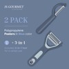 JS Gourmet 2 Pcs Swivel, Julienne Vegetable Peeler with Bottle