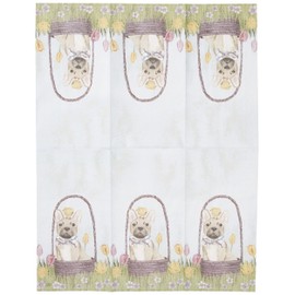 IHR Ideal Home Range 3-Ply Buffet Guest Towel Size Paper Party Napkins, 16-Count, 8.25" x 4.5", Bunny Dogs