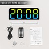 PiKaPiKaP RGB Digital Alarm Clock, 9.6 Inch Digital Wall Clock,