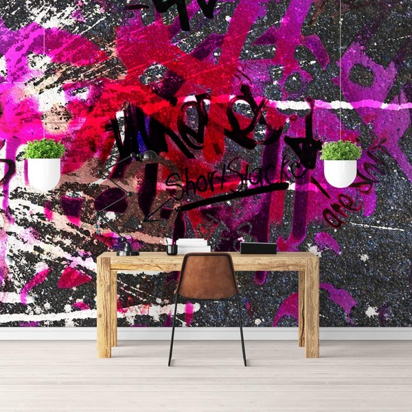 wall26 Wall Mural Simple and Mysterious Graffiti Art Removable Self-Adhesive