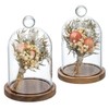 MyGift 5 Inch Mini Clear Glass Bell Display Cloches with