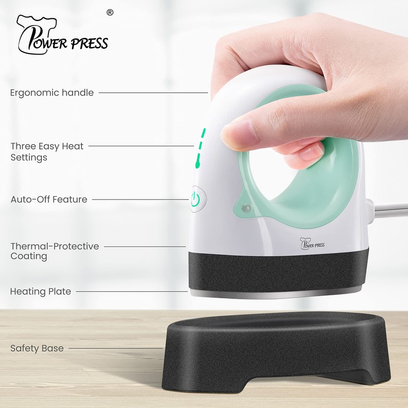 PowerPress Mini Heat Press Machine, Portable Heat Press Easy for