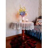 USTIDE Handmade Crochet Tablecloth 100% Cotton Soft Table Cloth Romantic