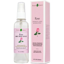Rose Linen and Room Spray, Natural Pillow Spray Made with Pure Rose Essential Oils, Relaxing Home Fragrance