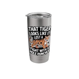 Origami Tiger Folding Humor for Animal Art Fans Stainless Steel Insulated Tumbler