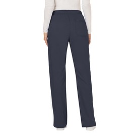 WW Revolution by Cherokee Women's Mid Rise Moderate Flare Drawstring Pant Petite, Pewter, Small Petite