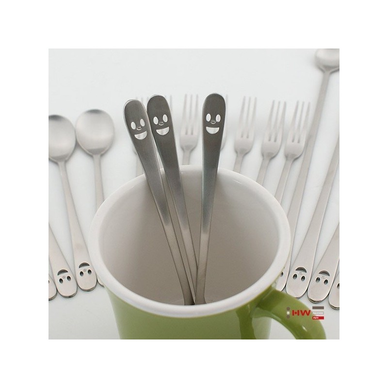 (Hyunwoo) HWF Smile Punch Tea Spoon Tea Fork 10P /