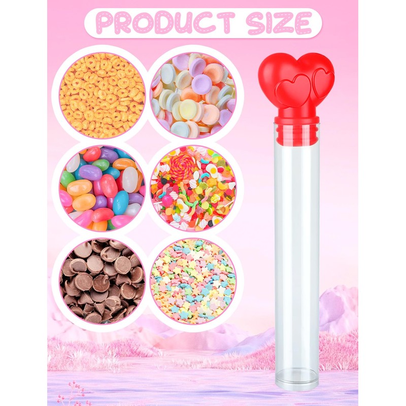 14Pcs Empty Candy Cane Tubes, Clear Plastic Candy Containers for