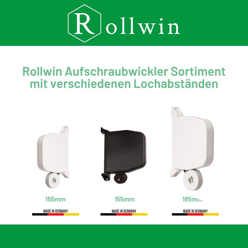 Rollwin 2 x Roller Shutter Belt Winder Surface-Mounted – from