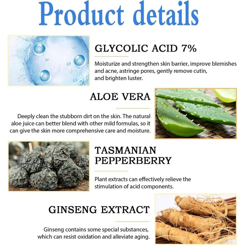 Tónico Ácido Glicólico 7% Exfoliante Hidratante