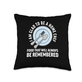 Foodie Home Chef Home Cooker Comfort Food Recipe Meal Prep Throw Pillow