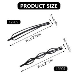 24PCS Lexziuo Vintage Mini Bobby Pins Invisible Hair Clips - Dainty Hair Accessories for Women, Girls Bridal Wedding, U-Shaped Hairpins for Fine Hair