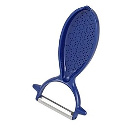 DELISH KITCHEN CC-1279 Pearl Metal Peeler Peeler, Navy, 5.7 x 3.1 x 1.4 inches (14.5 x 8 x 3.5 cm), Fit Grater, Peeler