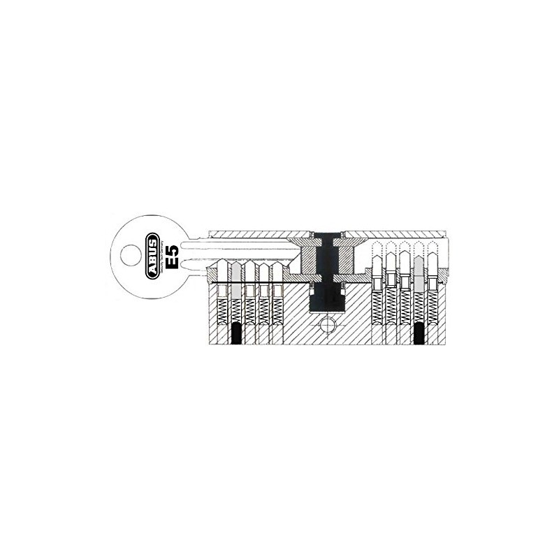 ABUS Türzylinder mit Knopf, Silber, 46857