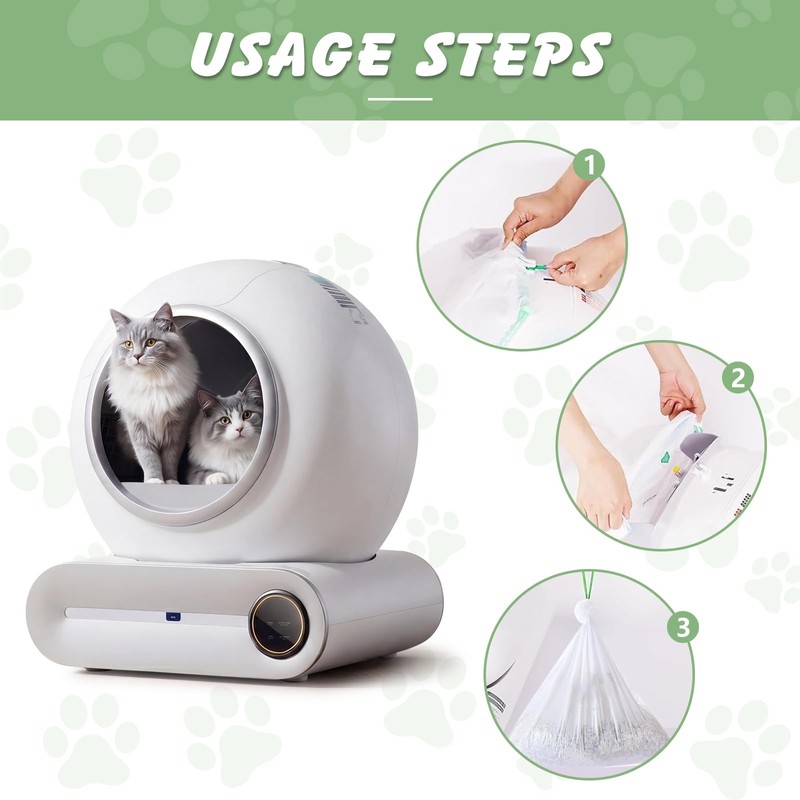 Cat Litter Box Liners For Meowant, 100 Count, 20 x