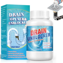 Drain Clog Remover, 260g Sink Drain Cleaner, Pipeline Dredging Agent, fast Dissolves Hair, Grease & Soap Scum, Safe for Pipes Home Use