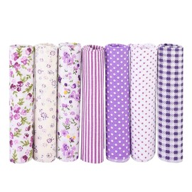 Cotton Patchwork, 7pcs Different Pattern DIY Sewing Patchwork 100% Cotton Batiks Sewing Scrapbooking Quilting Artcraft for Sewing Craft Cloth DIY Wallet Cushion Cover(50 * 50cm)