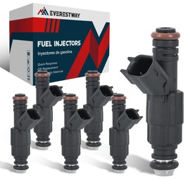 EVERESTWAY Fuel Injector Set of 6 FJ460 Compatible for 1999-2003 Ford F150 / 2004 F150 Heritage Compatible for 2002 2003 E150 / 1999-2002 E150 Econoline / E250 Econoline V6 4.2L Replaces YR3E-A4A